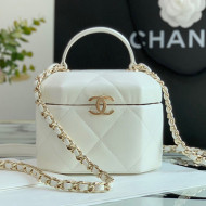Chanel Lambskin Small Vanity Case AS2630 White 2021