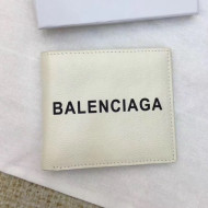 Balenciaga Grained Calfskin Everyday Short Wallet White 2017