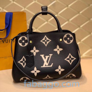 Louis Vuitton Montaigne MM Top Handle Bag in Monogram Leather M45488 Black 2020