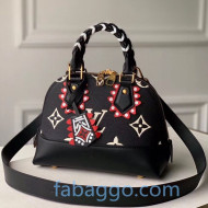 Louis Vuitton LV Crafty Neo Alma BB Top Handle Bag in Monogram Leather M44829 Black 2020