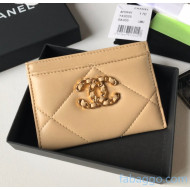 Chanel Maxi-Quilted Lambskin Card Holder AP0941B Beige 2021