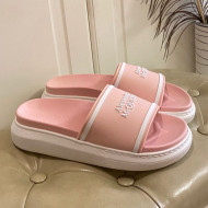 Alexander Mcqueen Flat Slide Sandals Light Pink 2021 02