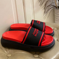 Alexander Mcqueen Flat Slide Sandals Red 2021 03