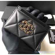 Chanel Quilted Lambskin Card Holder AP1167 Black 2021