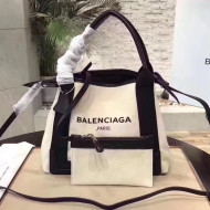 Balenciaga Denim Navy Cabas Small Bag Black 2017
