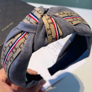 Gucci GG Web Fabric Headband Grey 2019
