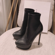Casadei Leather Ankle Platform Boots Black 2021