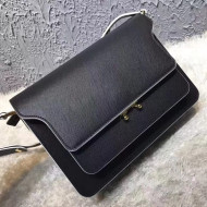 Marni Trunk Bag In Saffino Calfskin Black 2018