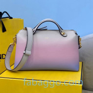 Fendi By The Way Medium Boston Bag  in Graduated Colors Leather White/Pink/Blue 2020
