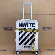 Off-White x Rimowa Striped Luggage Travel Bag Silver 20/26/30 inches 2019