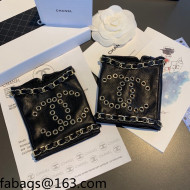 Chanel Lambskin Chain CC Short Gloves Black 2021 102909