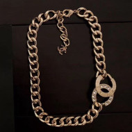 Chanel CC Wide Chain Necklace Gold 2019