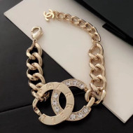 Chanel CC Wide Chain Bracelet Gold 2019