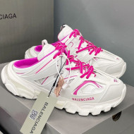 Balenciaga Track Mules in Mesh and Nylon White/Pink 2021 (For Women and Men