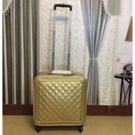 Chanel Quilting Trolley Luggage Bag 16 Inch Gold 2018