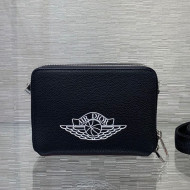 Dior  Air Men's Messenger Bag in Black Grained Leather 2020