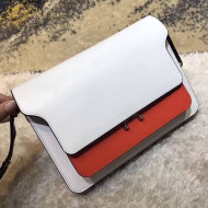 Marni Trunk Bag In Smooth Calfskin White/Black/Orange 2018