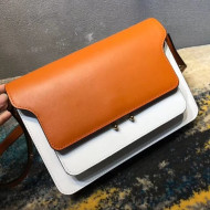 Marni Trunk Bag In Smooth Calfskin White/Orange 2018