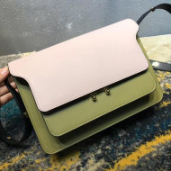 Marni Trunk Bag In Smooth Calfskin Pink/Green 2018
