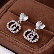 Gucci Crystal GG Short Earrings 2021 18