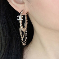 Chanel Tassel Hoop Earrings Gold 2021 22