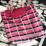 Chanel Printed Fabric Foldable Shopping Bag AP2095 Pink 2021