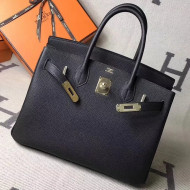 Hermes Original Togo Leather Birkin 25/30/35 Handbag Black (Gole-tone Hardware)