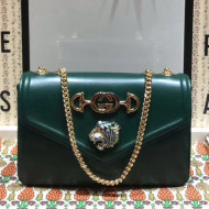 Gucci Rajah Leather Medium Shoulder Bag 537241 Green 2018