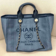 Chanel Deauville Large Shopping Bag Gray 2021 04