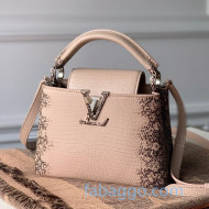 Louis Vuitton Capucines Mini in Lizard Leather M48865 Apricot 2020