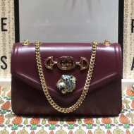 Gucci Rajah Leather Medium Shoulder Bag 537241 Burgundy 2018