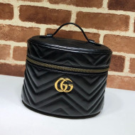Gucci GG Marmont Leather Small Cosmetic Case 611004 Black 2019