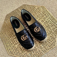 Gucci Sequins Espadrilles with Double G Black 2021