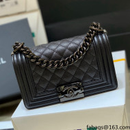 Chanel Quilted Original Haas Caviar Leather Small Boy Flap Bag All Black (Top Quality)