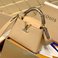 Louis Vuitton Capucines Mini with Snakeskin Charm M55923 Yellow 2020