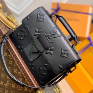 Louis Vuitton Ambassadeur PM Messenger Bag in Black Seal Leather M58711 2021