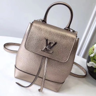 Louis Vuitton Mini Lockme Backpack Bag M54575 Gold 2017