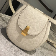 Bottega Veneta Rounded Belt Bag in Grained Leather White 2019