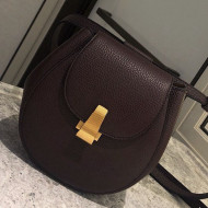 Bottega Veneta Rounded Belt Bag in Grained Leather Burgundy 2019