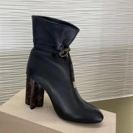 Louis Vuitton Silhouette Laced Ankle Boots Black 2021 112448