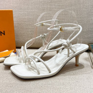 Louis Vuitton Nova Lambskin Strap Sandals 5.5cm White 2021 