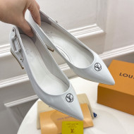 Louis Vuitton Magnetic Pumps 3.5cm in Patent Calf Leather White 2022