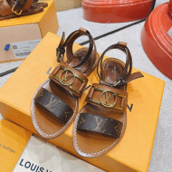 Louis Vuitton Academy Flat Sandals Brown 2022