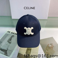 Celine Canvas Baseball Hat Blue 2022 15