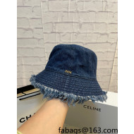 Dior Denim Fringe Bucket Hat Blue 2022 16