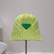 Prada Knit Bucket Hat Green 2022 30