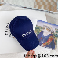 Celine Denim Baseball Hat Dark Blue 2022 040196