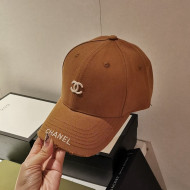 Chanel Canvas Baseball Hat Caramel Brown 2022 040198