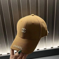 Chanel Canvas Baseball Hat Yellow 2022 0401101
