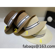 Chanel Straw Wide Brim Hat 2022 040169